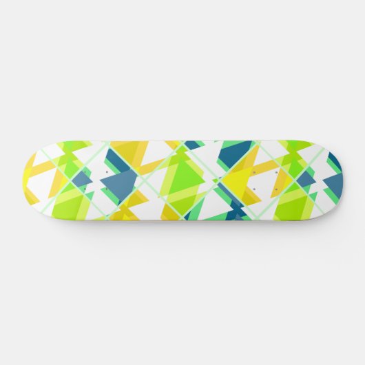 Skateboard Abstrait vert jaune (Horz)