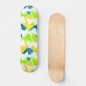 Skateboard Abstrait vert jaune (Recto)