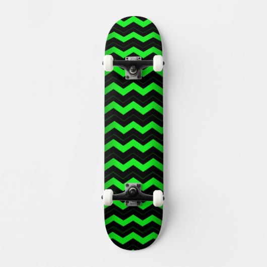 Skateboard Accent vert et noir sur vert clair (Recto)