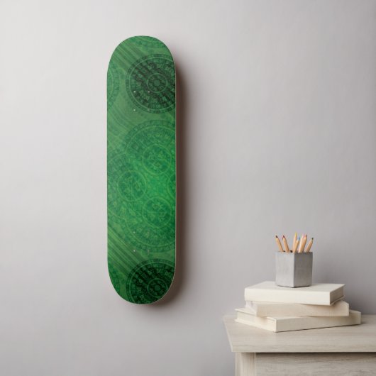 Skateboard Acceptation | Médaillons de méditation verte (Art mural)