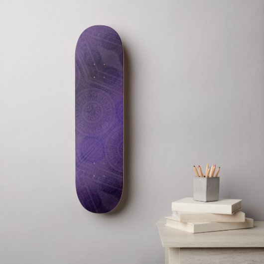 Skateboard Acceptation | Médaillons de méditation violette (Art mural)