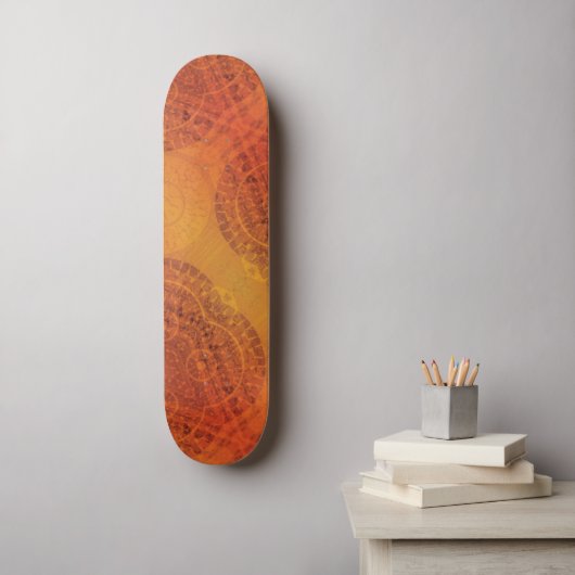 Skateboard Acceptation | Médaillons de saumons rouges orange (Art mural)