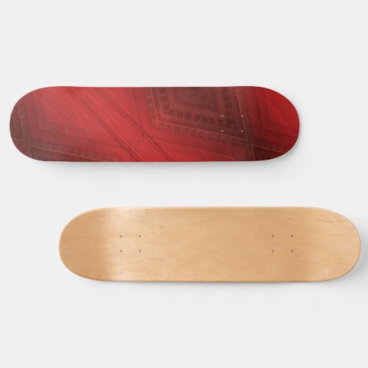 Skateboard Acceptation | Motif de Boho Eclectique Rouge (Horz)