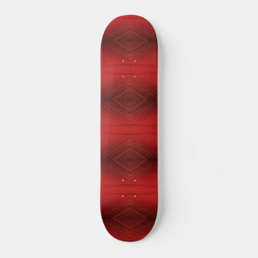 Skateboard Acceptation | Motif de Boho Eclectique Rouge (Recto)