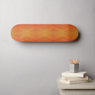 Skateboard Acceptation   Motif de Shibori rouge orange jaune