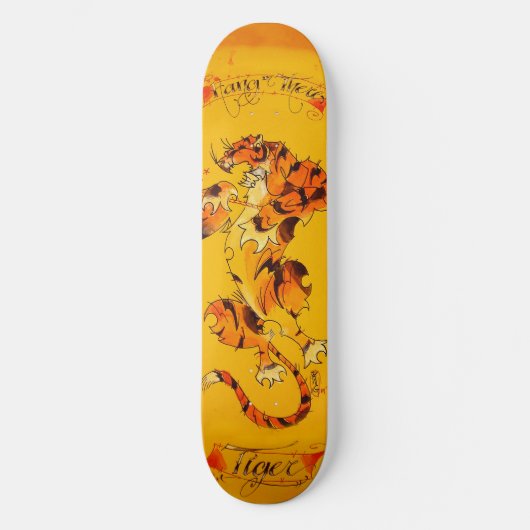 Skateboard accrochez-vous à la carte TIGER (Recto)