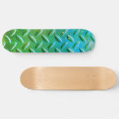 Skateboard Acier en tôle de diamant vert et bleu (Horz)
