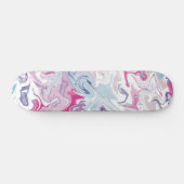Skateboard Acrylique liquide rose et bleu (Horz)
