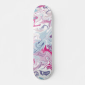 Skateboard Acrylique liquide rose et bleu (Devant)