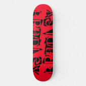 Skateboard Add Your Own Custom Name Personalized Red Black (Recto)