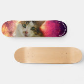 Skateboard Adorable Cute Calico Chat (Horz)