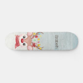 Skateboard Adorable renne de Noël (Horz)