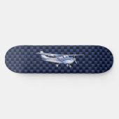 Skateboard Aéronef Classique Chrome Cessna Flying Carbon Fibr (Horz)