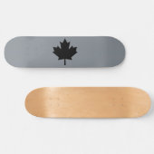 Skateboard Affichage de Canadian Black Maple Leaf (Horz)