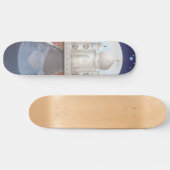 Skateboard Affiche de voyage de l'icône du monde indien (Horz)