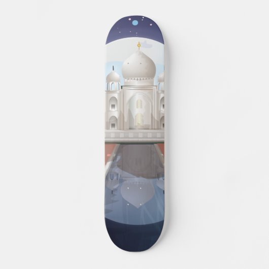 Skateboard Affiche de voyage de l'icône du monde indien (Recto)