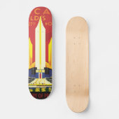 Skateboard Affiche de voyage de logo américain (Recto)