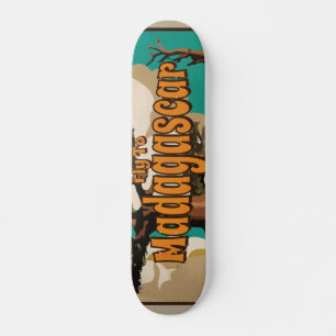 Skateboard Affiche de voyage vintage Madagascar
