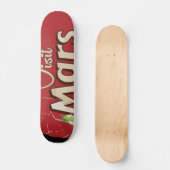 Skateboard Affiche de voyage vintage Mars (Recto)