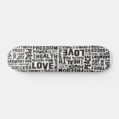 Skateboard affirmations black - background clear (Horz)