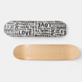 Skateboard affirmations black - background clear (Horz)