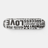 Skateboard affirmations noir - arrière - plan clair (Horz)