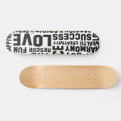 Skateboard affirmations noir - arrière - plan clair (Horz)