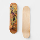 Skateboard African Girl and Giraffe - Friends - Art Drawing - (Recto)