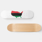 Skateboard Afro-Américain _ Couleurs rouge, noir et vert (Horz)