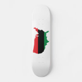 Skateboard Afro-Américain _ Couleurs rouge, noir et vert (Recto)