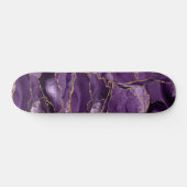 Skateboard Agate de parties scintillant violet et or (Horz)