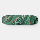 Skateboard Agate Green Parties scintillant or marbre pierre d (Horz)