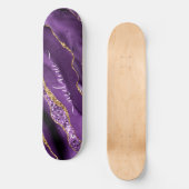 Skateboard Agate Violet violet or Parties scintillant Géode N (Recto)