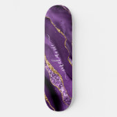 Skateboard Agate Violet violet or Parties scintillant Géode N (Recto)