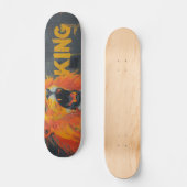 Skateboard Aggressive Lion Roar Graffiti Mural with King Text (Recto)