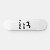 Skateboard Agriculture I Loss Horses Black Cute Cadeau ferme  (Horz)