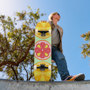 Skateboard Agrumes TROPICALES FRUITS D'ÉTÉ Citrons d'orange