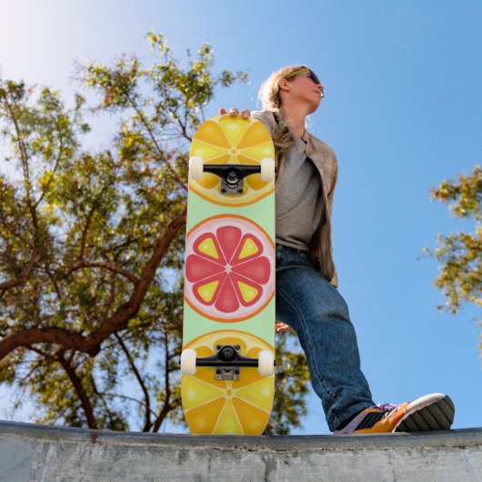 Skateboard Agrumes TROPICALES FRUITS D'ÉTÉ Citrons d'orange (Extérieur 1)
