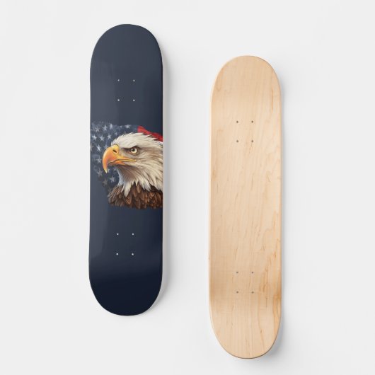 Skateboard Aigle à drapeau américain (Recto)