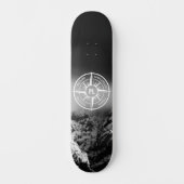 Skateboard Aigle de compas monographie montagnes dramatiques (Recto)