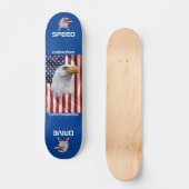 Skateboard Aigle, Drapeau Américain, Patriotique (Recto)