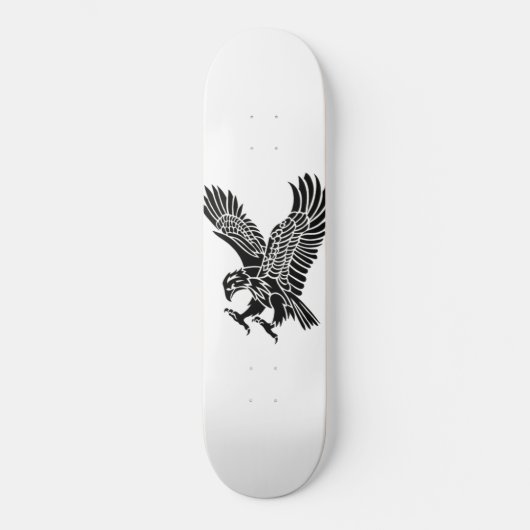 Skateboard - Aigle noir et blanc (Recto)