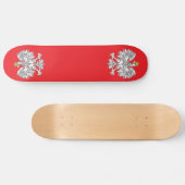 Skateboard Aigle Polonais Avec Patinage Couronne Or (Horz)