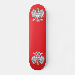 Skateboard Aigle Polonais Avec Patinage Couronne Or