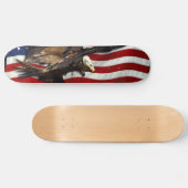 Skateboard Aigles du drapeau patriotique américain (Horz)