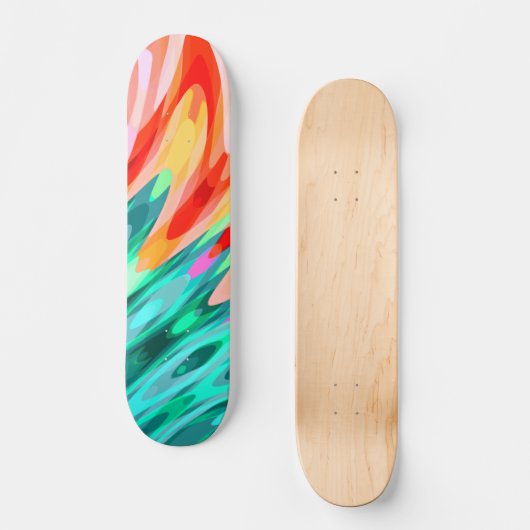 Skateboard Aile de perroquet tropical (Recto)
