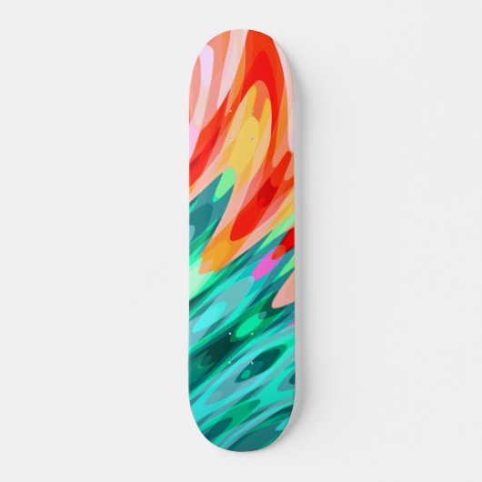 Skateboard Aile de perroquet tropical (Devant)