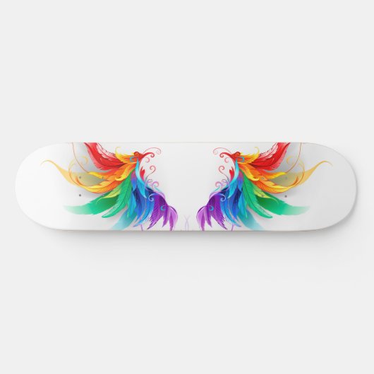 Skateboard Ailes fluffy arc-en-ciel (Horz)