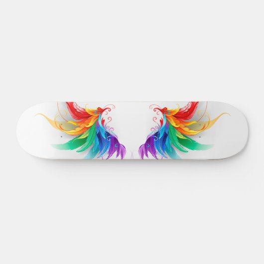 Skateboard Ailes fluffy arc-en-ciel (Horz)