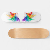 Skateboard Ailes fluffy arc-en-ciel (Horz)